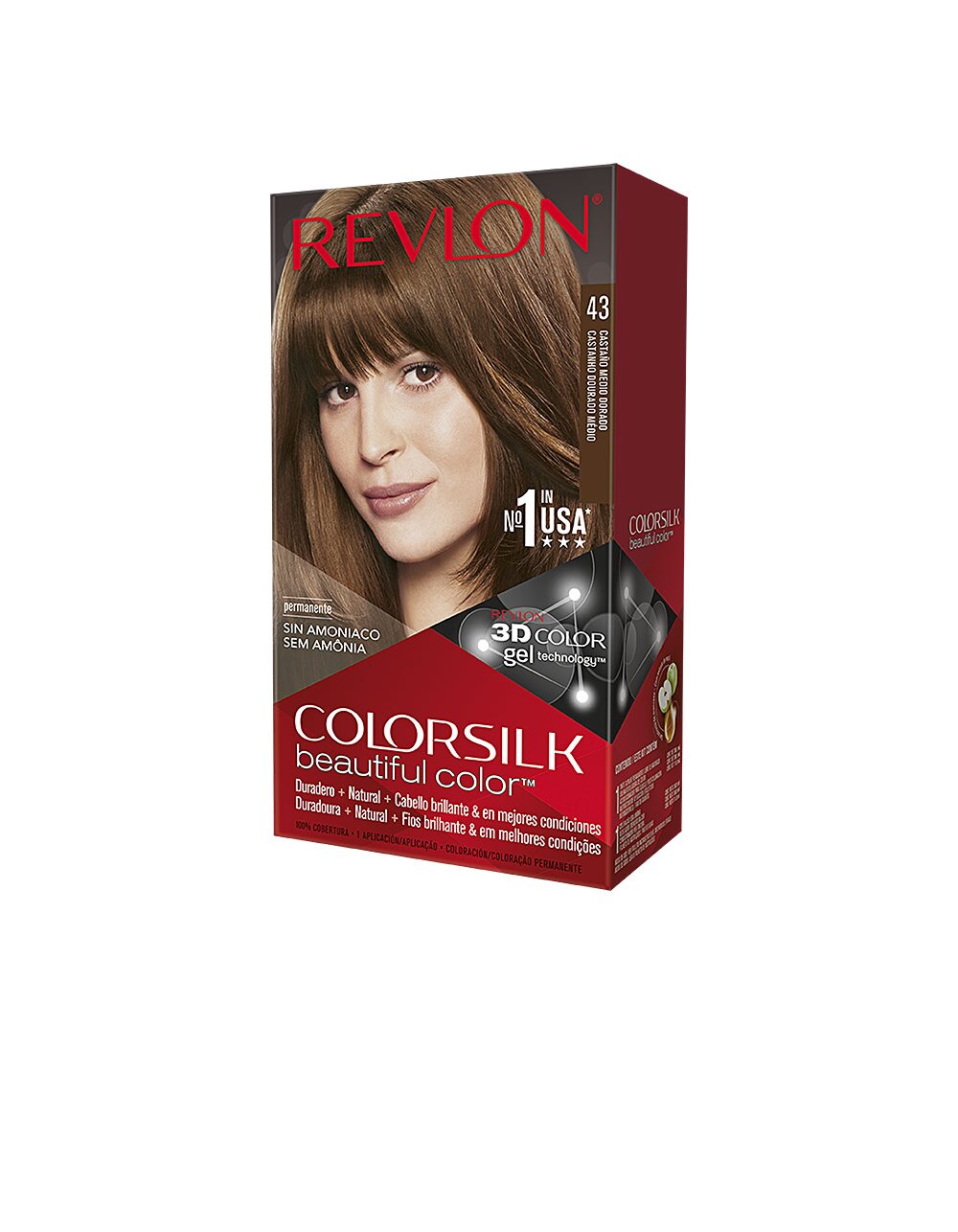 Revlon Mass Market colorsilk tinte #43-Castano medio dorado