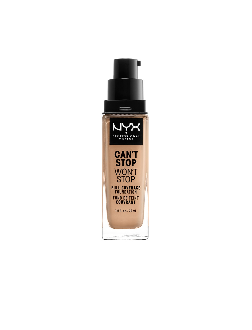NYX professional make-up can't stop won't stop full coverage foundation #true beige