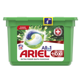 Ariel ariel pods ultra oxi 3en1 detergente 14 capsulas
