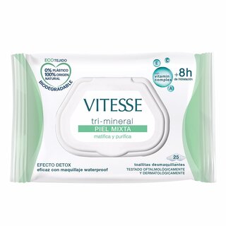 Vitesse tri-mineral piel mixta toallitas desmaquillantes 2