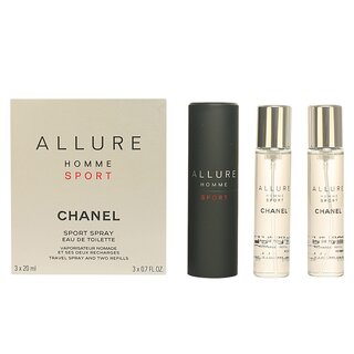 Chanel allure homme sport travel spray and two refills 3 x 20 ml