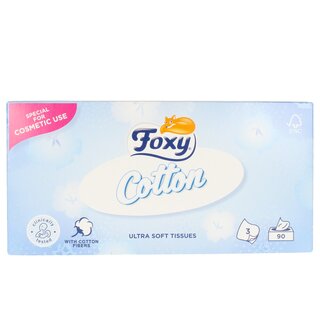 Foxy facial cotton panuelos ultra suaves 90 u