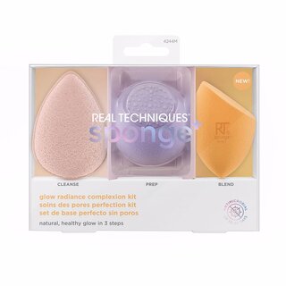 Real Techniques sponge+ glow radiance complexion set 3 buc