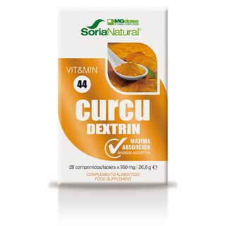Soria Natural vit & min 44 curcu dextrin 950 mg 28 pastile