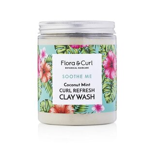 Flora And Curl soothe me coconut mint curl refresh clay wash 2