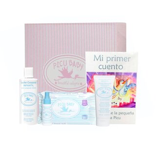 Picu Baby infantil caja rayas rosa new set