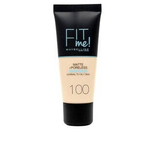 Maybelline fit me! foundation matte+poreless #100-warm ivory