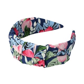 Inca headband floral fabric with blue background 1 u
