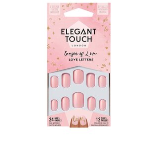 Elegant Touch luxe looks nails with glue squoval limited ed #love letters