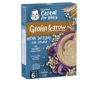 Gerber grain & grow papilla avena con ciruela