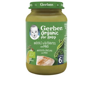 Gerber organic pure #brocoli y guisantes con pavo