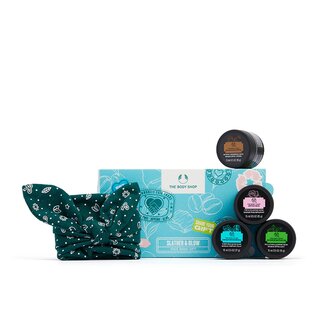 The Body Shop slather & glow set 5 pz
