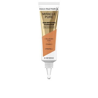 Max Factor miracle pure skin-improving foundation 24h hydration spf30 #82-deep bronze 30 ml