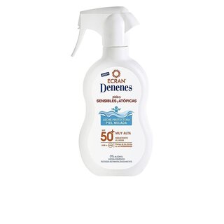 Denenes sol wet skin pieles atopicas SPF50+pistola 300 ml