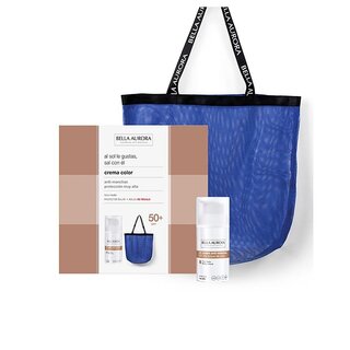 Set crema cc 30 ml si geanta de plaja, SPF 50+,anti-pete